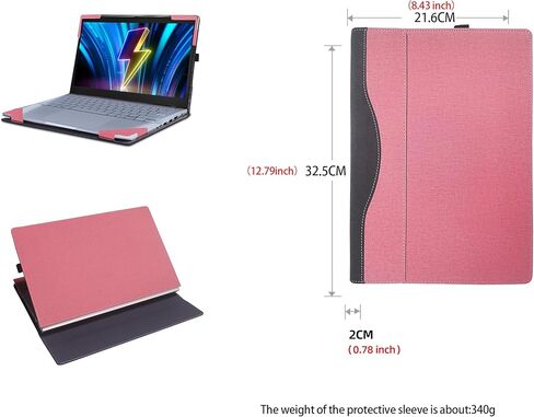 حافظة كمبيوتر محمول ASUS Vivobook 14(X1404) X1404VA X1404VAP مقاس 14 بوصة حافظة كمبيوتر محمول قابلة للفصل (وردي) in Kuwait