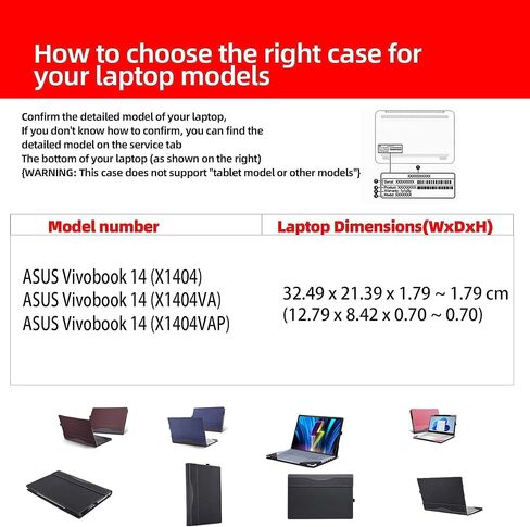 حافظة كمبيوتر محمول ASUS Vivobook 14(X1404) X1404VA X1404VAP مقاس 14 بوصة حافظة كمبيوتر محمول قابلة للفصل (وردي) in Kuwait