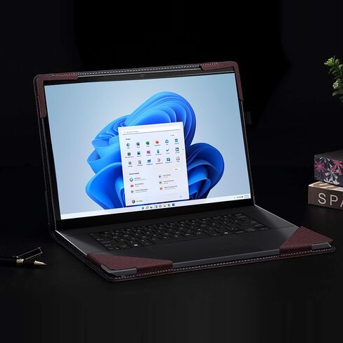 غطاء الكمبيوتر المحمول لجهاز الكمبيوتر المحمول ASUS ProArt P16 H7606 مقاس 16 بوصة من جلد البولي يوريثان، حقيبة واقية قابلة للفصل (رمادي داكن) in Kuwait