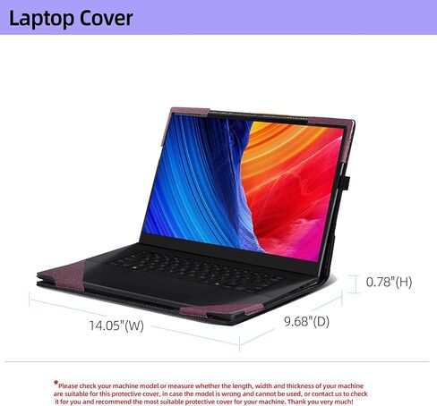 غطاء الكمبيوتر المحمول لجهاز الكمبيوتر المحمول ASUS ProArt P16 H7606 مقاس 16 بوصة من جلد البولي يوريثان، حقيبة واقية قابلة للفصل (رمادي داكن) in Kuwait