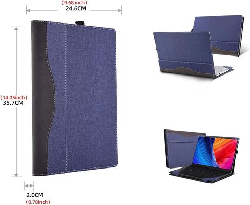 Laptop Cover for ASUS ProArt P16 Laptop H7606 16" PU Leather Protective Bag Detachable Shell (Dark Gray) in Saudi Arabia