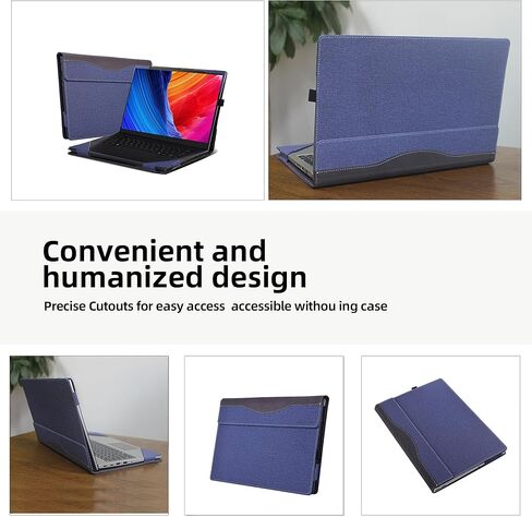 Laptop Cover for ASUS ProArt P16 Laptop H7606 16" PU Leather Protective Bag Detachable Shell (Dark Gray) in Saudi Arabia