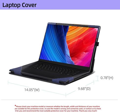 Laptop Cover for ASUS ProArt P16 Laptop H7606 16" PU Leather Protective Bag Detachable Shell (Dark Gray) in Saudi Arabia
