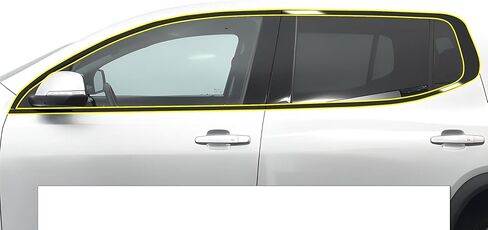 BOGAR TECH DESIGNS Outer Front Chrome Delete Overlay Dechrome Compatible with GMC Acadia 2020-2023, Gloss Black in Saudi Arabia