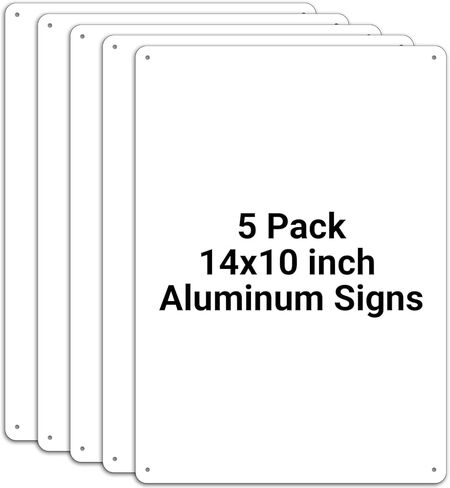Blank Metal Sign 2 Pack, 18"x12" Rust Free Aluminum Blank Write-On Sign, Weather Resistant, Waterproof, Easy to Install, Indoor or Outdoor Use in Saudi Arabia