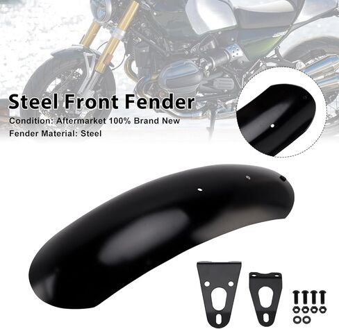 MAD HORNETS Steel Front Fender For BMW R12 nineT R nineT Scrambler Pure Option Black in Saudi Arabia