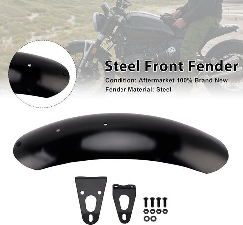 MAD HORNETS Steel Front Fender For BMW R12 nineT R nineT Scrambler Pure Option Black in Saudi Arabia