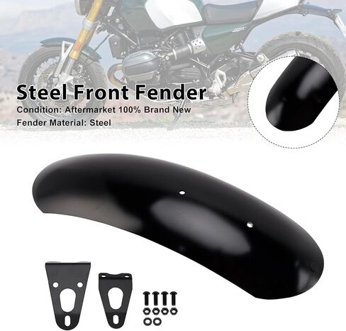 MAD HORNETS Steel Front Fender For BMW R12 nineT R nineT Scrambler Pure Option Black in Saudi Arabia