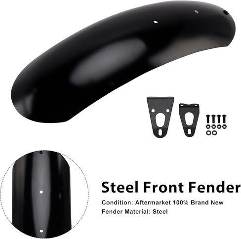 MAD HORNETS Steel Front Fender For BMW R12 nineT R nineT Scrambler Pure Option Black in Saudi Arabia
