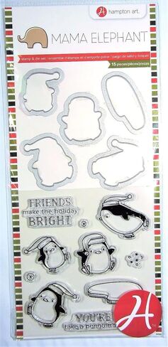 Mama Elephant Stamp & Die Set 4"X8" -Christmas Penguin in Saudi Arabia