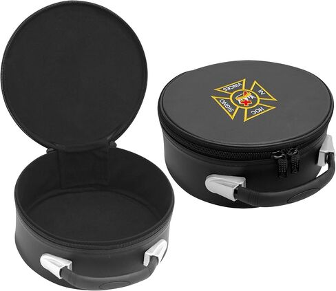 Freemason Masonic Cap Case – Premium Imitation Leather, Portable Fez Storage & Display Box - Machine Embroidery (33rd Degree Scottish Rite) in Saudi Arabia