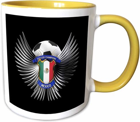 3dRose Mexico soccer ball with crest team football Mexican Mug, 11 oz, Blue in Kuwait