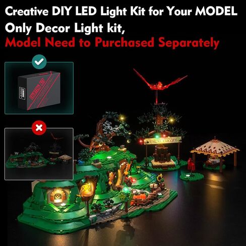 طقم إضاءة متوافق مع Lego 10354 The Shire - لا يوجد نموذج فقط، ملحقات إضاءة LED متوافقة مع Lego 10354 للبالغين (الإصدار القياسي) in Kuwait