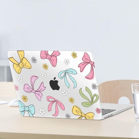 MOSISO Compatible with MacBook Air 13 inch Case 2025 2024 2023 2022 M4 A3240 M3 A3113 M2 A2681, Plastic Hard Shell&Keyboard Cover&Screen Protector for MacBook Air 13.6 inch Case, Colorful Bows in Saudi Arabia