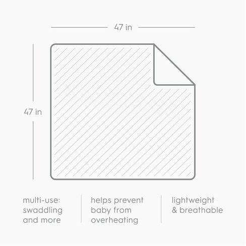 Little Unicorn – Fairy Gardens Deluxe Swaddle | Single | 100% Rayon Muslin from Bamboo | Super Soft | Newborns and Infants | Large 47" x 47" | Machine Washable in Kuwait