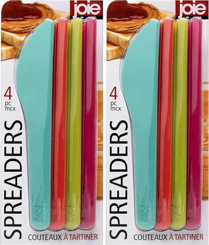 Joie Spreaders, Reusable Plastic Knives, Assorted Colors, 4 Count in Saudi Arabia