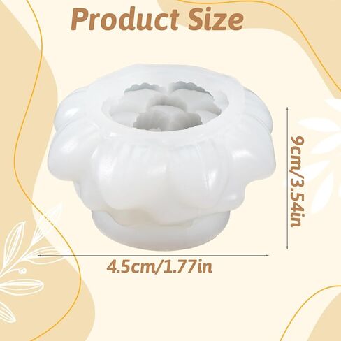 Silicone Lotus Mold 3D Lotus Candle Soap Resin Molds Flower Candle Making Supplies DIY Candles Epoxy Resin Moulds for Craft Decor in Saudi Arabia