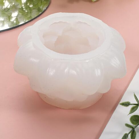 Silicone Lotus Mold 3D Lotus Candle Soap Resin Molds Flower Candle Making Supplies DIY Candles Epoxy Resin Moulds for Craft Decor in Saudi Arabia