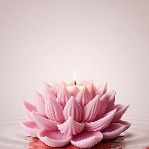 Silicone Lotus Mold 3D Lotus Candle Soap Resin Molds Flower Candle Making Supplies DIY Candles Epoxy Resin Moulds for Craft Decor in Saudi Arabia