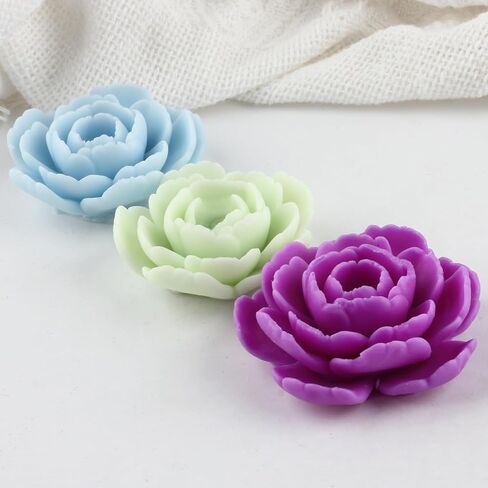 Camellia Flower Candle Mold Camellia Silicone Candle Molds Flower Resin Casting Mold for Candle Home Decorate Mold Candle Making Mold Aromatherapy Gypsum Candles Clay Craft in Saudi Arabia