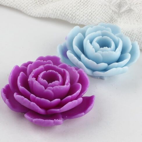 Camellia Flower Candle Mold Camellia Silicone Candle Molds Flower Resin Casting Mold for Candle Home Decorate Mold Candle Making Mold Aromatherapy Gypsum Candles Clay Craft in Saudi Arabia