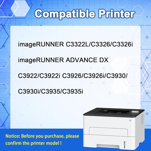 خرطوشة حبر GPR-66 GPR66 5753C003AA متوافقة مع Canon ImageRUNNER Advance DX C3922 C3922i C3926 C3926i C3930 C3930i C3935 C3935i C3322L C3326 C3326i الطابعة 4 عبوات in Kuwait
