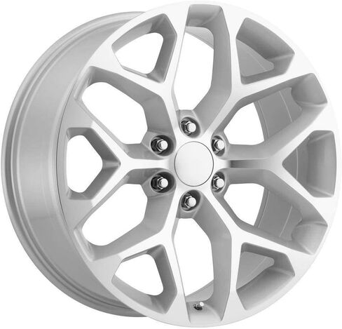 Strada 6x139.7 22" Inch Wheel Rim Snowflake R176 22x9 +31mm Silver MACHINED in Kuwait