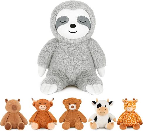 Weighted Stuffed Animals Highland Cow Plush Heated Microwavable Weighted Plushies Stuffy Lavender Scented Highland Cow Stuffed Animal Calming Gift for Kids and Adults in Kuwait