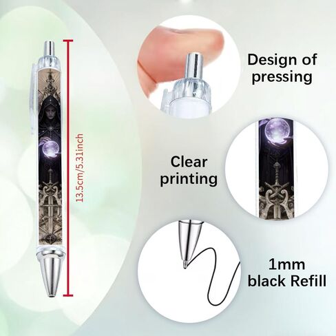 Dark Gothic themed ballpoint pen, 20 pack office gift pen portable suitable for workplace gift pens in Saudi Arabia