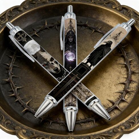 Dark Gothic themed ballpoint pen, 20 pack office gift pen portable suitable for workplace gift pens in Saudi Arabia