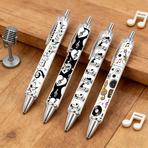 Music Note Pattern Ballpoint Pens, Office Learning Signature Pens, Portable Gift Pens for Workplace, 20 Pack in Saudi Arabia