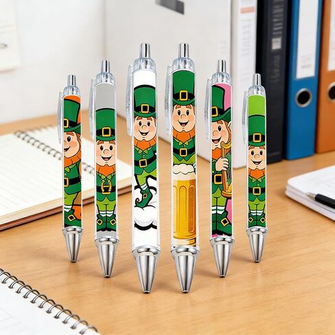 20PCS St. Patrick's Day themed ballpoint pen, retractable festival party gift pen, Office pen in Saudi Arabia