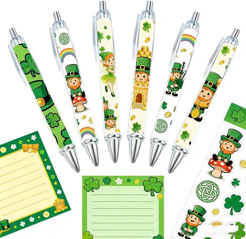 20PCS St. Patrick's Day themed ballpoint pen, retractable festival party gift pen, Office pen in Saudi Arabia