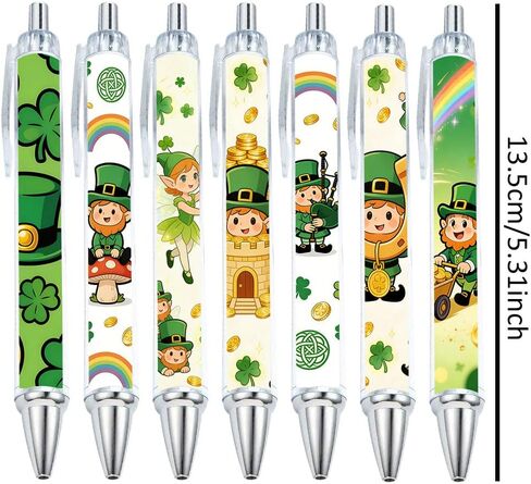 20PCS St. Patrick's Day themed ballpoint pen, retractable festival party gift pen, Office pen in Saudi Arabia