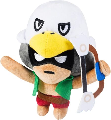 P.M.I. Brawl Stars Plush | 6-Inch Soft & Collectible Stuffed Toy | Plushie of Bo, Colt, Crow, El Primo, Nita, or Shelly (Random) | Official Licensed Brawler Plush Gift for Fans & Kids in Saudi Arabia