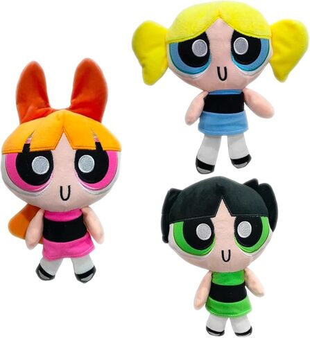 Plush 3 Pcs 22 cm/8inch Plush Doll Bubbles Flower Stuffed Toys Figure Toys Xmas Kids Birthday Gifts,Multi Colored in Saudi Arabia