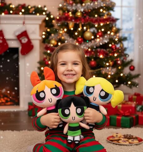 Plush 3 Pcs 22 cm/8inch Plush Doll Bubbles Flower Stuffed Toys Figure Toys Xmas Kids Birthday Gifts,Multi Colored in Saudi Arabia