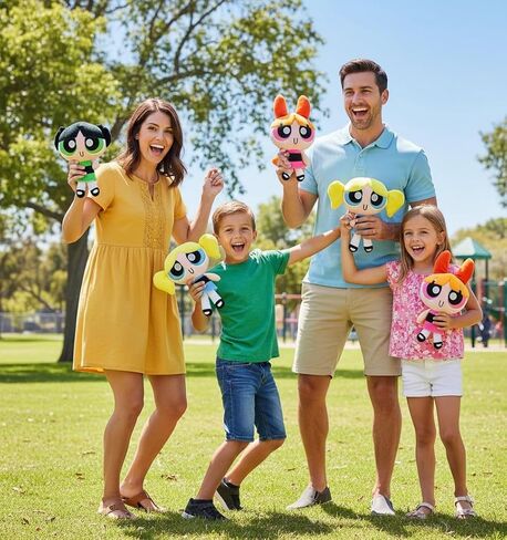 Plush 3 Pcs 22 cm/8inch Plush Doll Bubbles Flower Stuffed Toys Figure Toys Xmas Kids Birthday Gifts,Multi Colored in Saudi Arabia