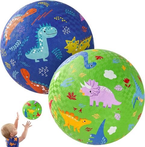 PlayZap 2 حزمة من كرات الملعب للأطفال الصغار، كرات الركل للأطفال 3-12، كرات نطاطة مطاطية مقاس 8.5 بوصة مع مضخة، ألعاب دودج بول داخلية وخارجية للأولاد والبنات، أحمر أزرق in Kuwait