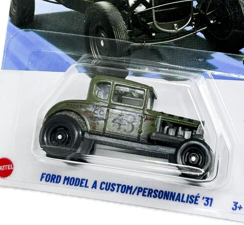 Hot Wheels Ford Model A Custom '31 HYX92 Dirt Series 7/10 Camouflage Paint Ford Licence Mattel 2025 1:64 in Saudi Arabia