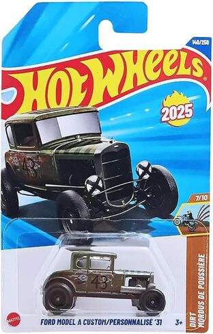 Hot Wheels Ford Model A Custom '31 HYX92 Dirt Series 7/10 Camouflage Paint Ford Licence Mattel 2025 1:64 in Saudi Arabia