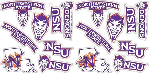 ملصقات ديزرت كاكتوس نورث ويسترن ستيت جامعة NSU Demons ملصقات من الفينيل لزجاجة مياه الكمبيوتر المحمول ودفتر قصاصات السيارة 11.38 × 8.94 ورقة T2 (النوع 2) in Saudi Arabia