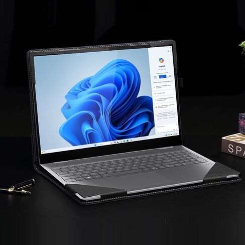 حافظة كمبيوتر محمول لجهاز Lenovo IdeaPad 5 2 في 1 16AKP10 16IAL10/ 16AHP9 (16 بوصة AMD) حقيبة كمبيوتر محمول شاملة من جلد البولي يوريثان قابلة للفصل (رمادي داكن) in Saudi Arabia