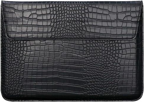 Laptop Sleeve For 2025-2023 MacBook Air 15 inch M4 A3241 M3 A3114 M2 A2941 Pro 14 A2442 A2779 A2918 A3112 A3185 A3401 2024-2021 PU Leather Flap Style Case Notebook Bag for Mac Pro 15, Black in Saudi Arabia