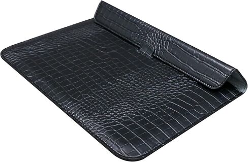 Laptop Sleeve For 2025-2023 MacBook Air 15 inch M4 A3241 M3 A3114 M2 A2941 Pro 14 A2442 A2779 A2918 A3112 A3185 A3401 2024-2021 PU Leather Flap Style Case Notebook Bag for Mac Pro 15, Black in Saudi Arabia