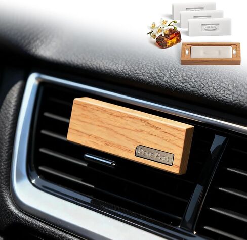 4 عبوات من مشابك تنفيس الخشب الطبيعي المعطرة بالحمضيات، 【مزاج المقصورة الساطعة】 عبوات معطر الهواء لرائحة السيارة المنعشة، موزع عطور يدوم طويلاً، هدية أساسية لسيارات الدفع الرباعي للنساء in Kuwait