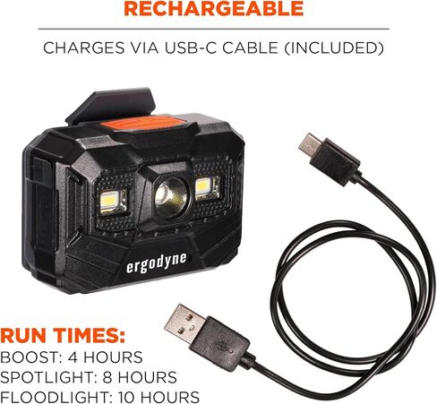 Ergodyne - 60197 Skullerz 8987 Rechargeable Universal Hard Hat LED Light, orange in Saudi Arabia