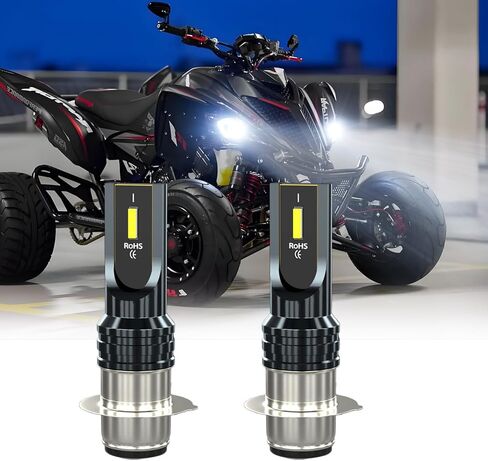 مصابيح الضباب للدراجات النارية H6M ATV متوافقة مع مصابيح Yamaha Raptor 700 700R من 2006 إلى 2017، مصابيح الضباب P15D H6 H6M، 12000 لومن 6000K أبيض 55 وات H6M، التوصيل والتشغيل، عبوتان in Saudi Arabia