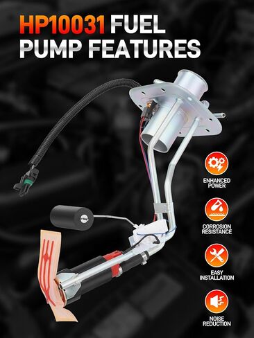 HP10031 Electric Fuel Pump Assembly w/Sending Unit Compatible with 1989-1996 Chevy Corvette 5.7L V8 Replace# 19179534, 25116881, E16008, P74074, RE0381P in Saudi Arabia