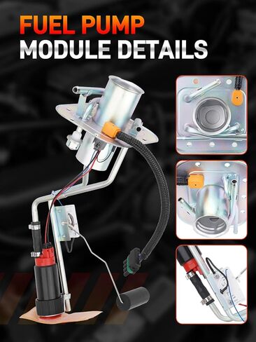 HP10031 Electric Fuel Pump Assembly w/Sending Unit Compatible with 1989-1996 Chevy Corvette 5.7L V8 Replace# 19179534, 25116881, E16008, P74074, RE0381P in Saudi Arabia